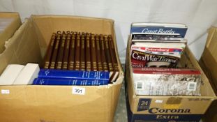 2 boxes of books on American civil war including Time Life series of books