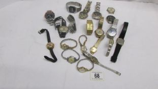 A large quantity of ladies and gent's wrist watches,