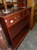 A mahogany bookcase