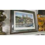 A signed limited edition print 121-500 Lincoln Cathedral by Peter Montgomery