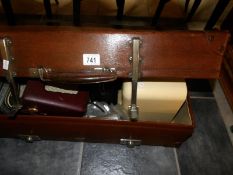 A suitcase of vintage radios