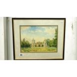 A water colour of Burleigh house, gate house signed Cyril J.