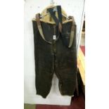 A pair of WW2 American USAAF United States army Air Force sheepskin flight crew trousers