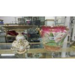 A Victorian comport and jardiniere,