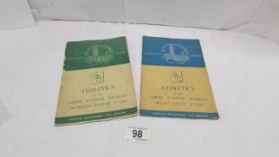 2 London Olympics 1948 athletics programmes