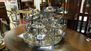 A 4 piece Viner's silver plated tea set