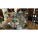 A 4 piece Viner's silver plated tea set