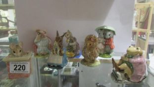 7 Beswick 1970/80's Beatrix Potter figures including Mr Jackson, Tabitha Twitchit and Miss Moppet,