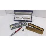 A mixed lot of fountain pens including Waterman in box,