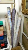 Several rolls of Laura Ashley fabric