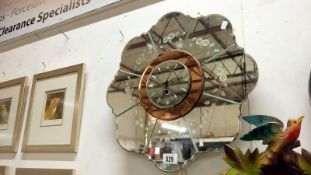 An art deco mirror clock with Smiths electric movement