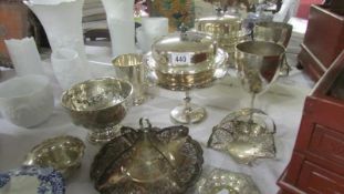 10 items of silver plate including comport etc.
