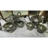 2 x 3 piece silver plate tea sets