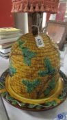 A large majolica beehive stilton dome