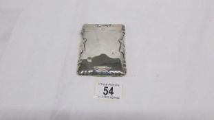 An Art Nouveau silver card case, HM Birmingham 1912/13,