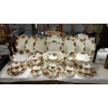 42 pieces of Royal Albert Old Country rose tea and dinner ware