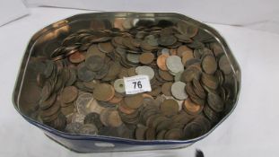 A very large quantity of old pennies