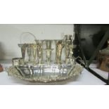 13 items of silver plate including posy vases