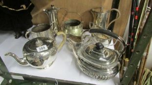 8 items of silver plate tea and coffee ware