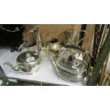 8 items of silver plate tea and coffee ware