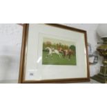 A French artis tproof lithograph of horse racing scene by Vincent Haddelsey (1934 - 2010) signed in