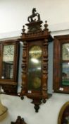 A Victorian mahogany Vienna wall clock