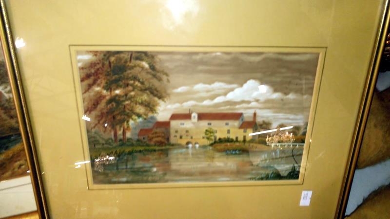 2 framed & glazed water colours (1 glass A/F) - Bild 2 aus 4