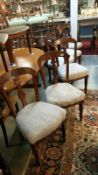 A set of 6 Edwardian chairs (require upholstering)