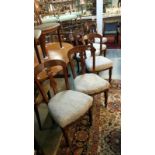 A set of 6 Edwardian chairs (require upholstering)