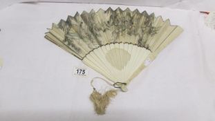 A superb ivory fan,