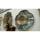 An art deco mirror clock with Smiths electric movement