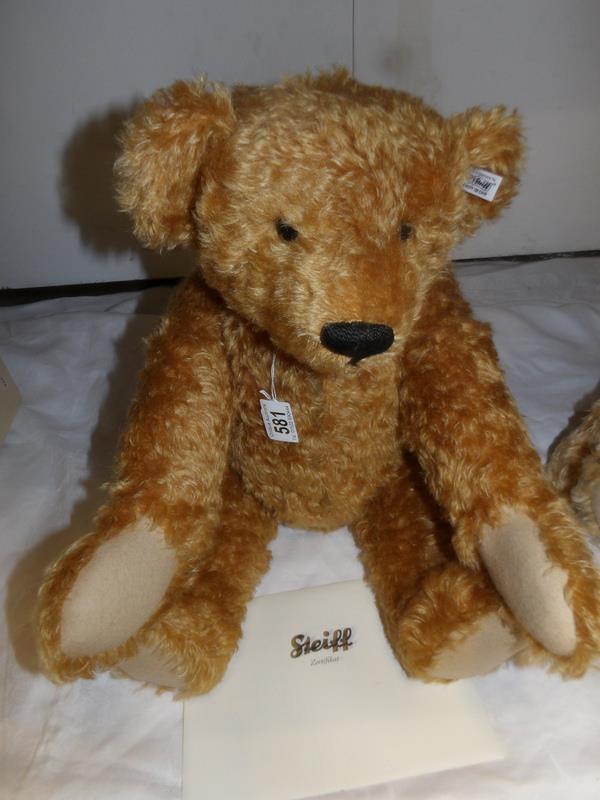 A Steiff teddy bear with hot water bottle, 58cm,