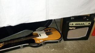 A fender 'Squire' tele guitar & practice amplifier