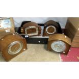 4 oak mantel clocks