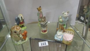 6 Beswick 1940/50/60's Beatrix Potter figures including Hunca Munca, Little Pig Robinson,