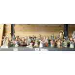 A shelf of figurines