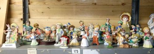 A shelf of figurines