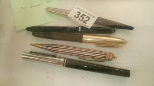 A quantity of pens including parker pen