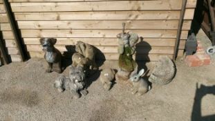 6 garden ornaments A/F