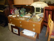 A retro mirror sideboard