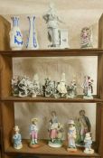 A quantity Victorian and other figurines