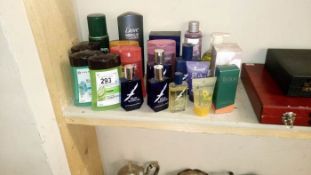 A collection of aftershave & toiletries