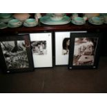 4 framed photographs