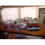 8 Diecast fire engines & 6 other veichles