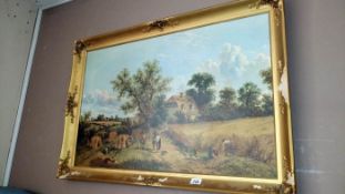 A large framed picture "Summer Harvest"