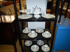 A Paragon Victoriana Rose tea set, cake stand etc