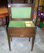 An old wooden sewing box