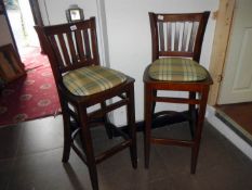 A pair of good quality high chairs for bar etc