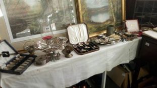 A large quantity of silver plate