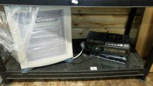 A electric heater and a Auritone radio/cassette etc